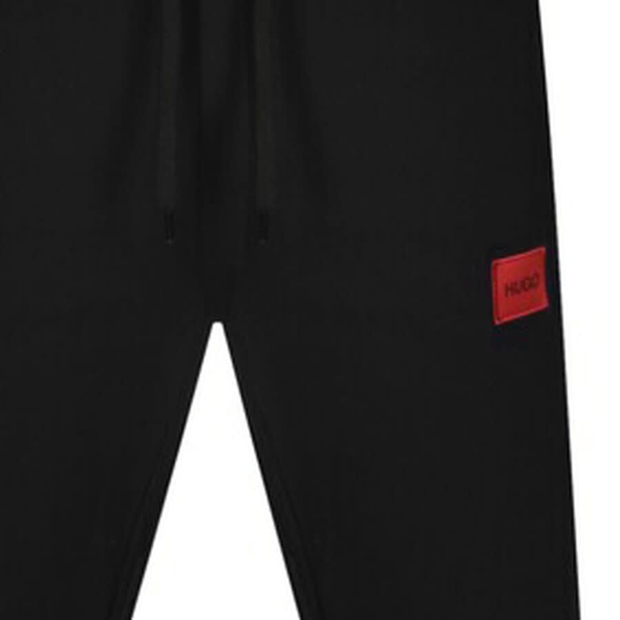 Hugo Logo Patch Sweatpants Black